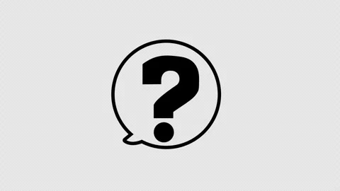 Animated Question Mark Speech Bubble Icon Motion Graphics Overlay Stock-Footage 347356617