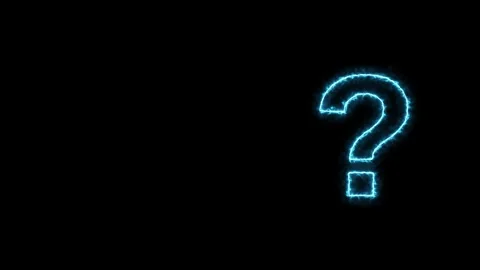 Animated question mark symbol with electric effect, animated, loop, 4k Stock Footage 286803679