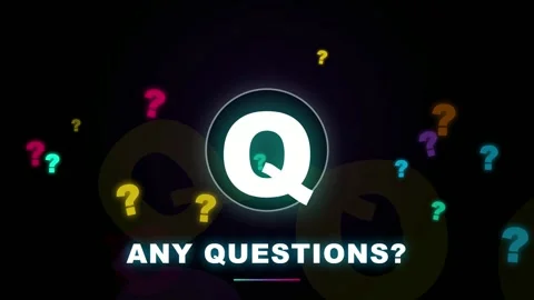Animated Question Mark Symbols and Q Letter on Dark Background for Presentation Stock Footage 346215269