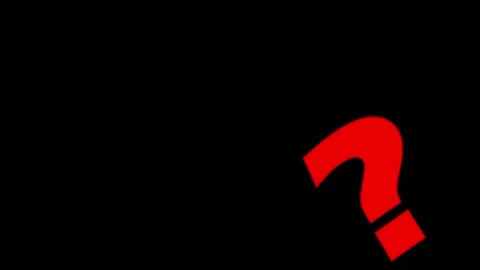 Animated Question Marks on Black Background, Symbolizing Inquiry and Uncert.. Stock Footage 304933304