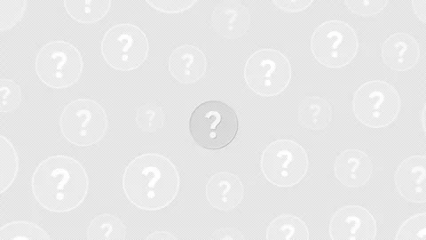 Animated question marks filling screen merging FAQ mystery overlay alpha 動画素材 332659515