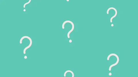 Animated question marks floating and appearing on a teal background, motion.. Stock-Footage 333804940