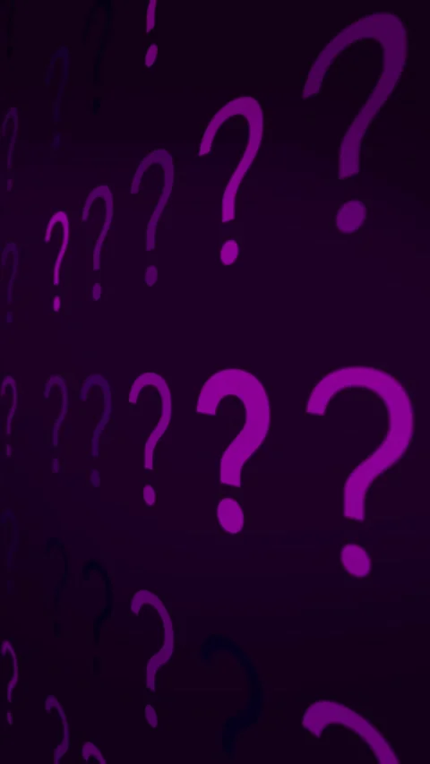 Animated question marks floating in a dark purple background Stock Footage 325862770