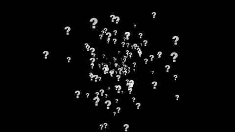 Animated question marks floating upwards on dark screen Stock Footage 340538064