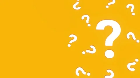 Animated Question Marks Isolated On Orange Background With Copy Space. Stock Footage 278014288