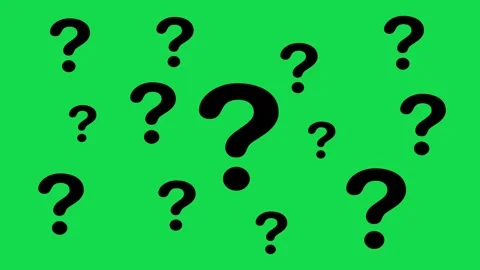 Animated Question Marks Pop Up on transparent background. Question marks popping Stock Footage 320357658