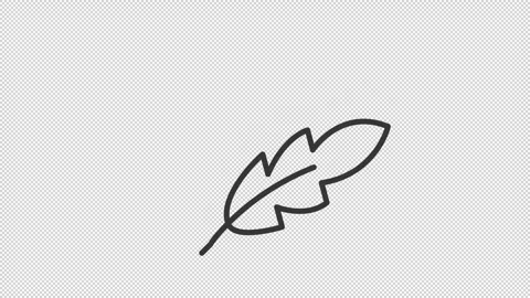 Animated quill icon Stock Footage 273700256