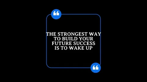 Animated Quote Text Displaying Success Motivation on a Minimalist Black Stock Footage 338331414