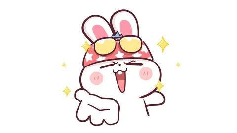 Animated Rabbit Begging - White Background Stock Footage 282786274