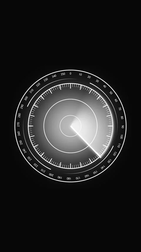 Animated radar rotation vertical video high tech blip scan tracking system .. Stock Footage 344281508