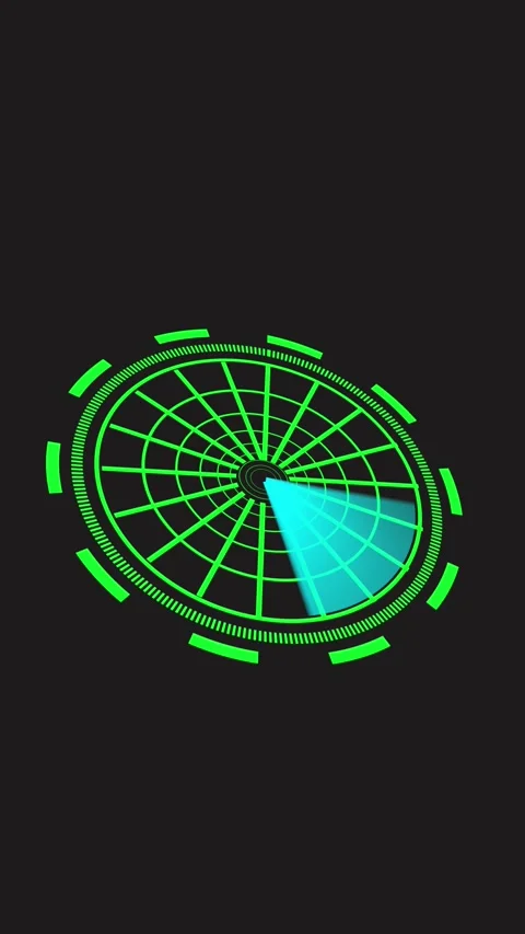 Animated radar scan vertical video green hud cyberpunk interface target tra.. Stock Footage 321721818