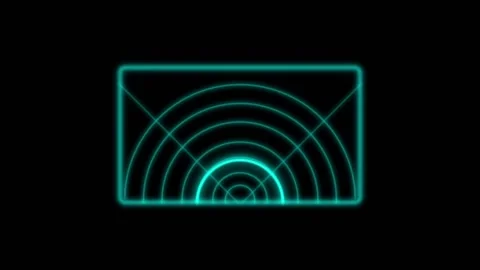 Animated radar scanner hud for targeting... | Stock Video | Pond5