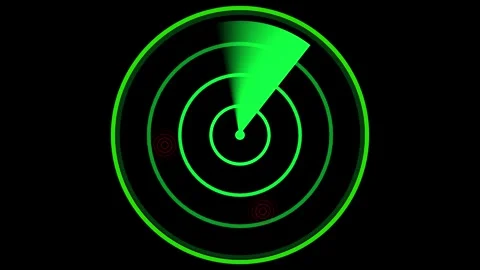 Animated radar screen displaying green t... | Stock Video | Pond5