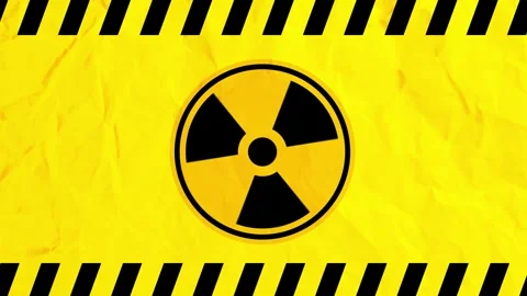 Animated Radioactive Warning Background Yellow and Black Striped Hazard Tape 스톡 동영상 311811562