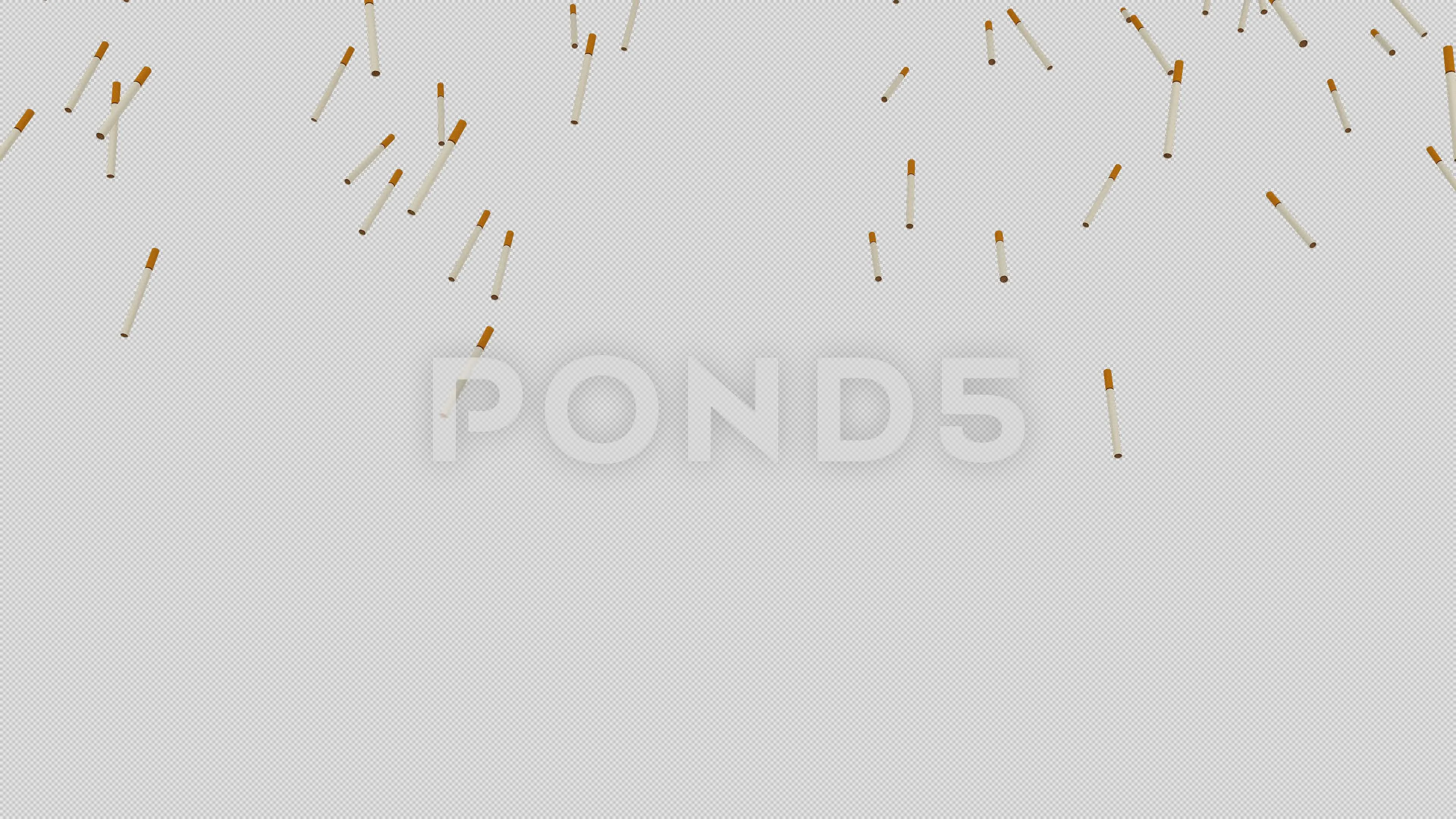 Animated rain of cigarettes | Stock Video