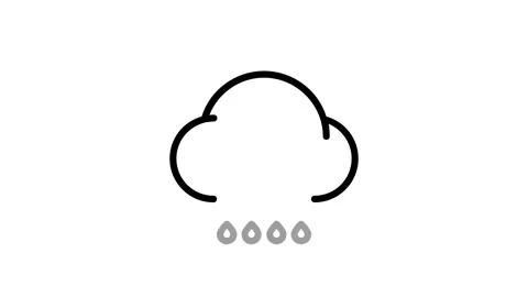 Animated rain icon Stock Footage 311171347