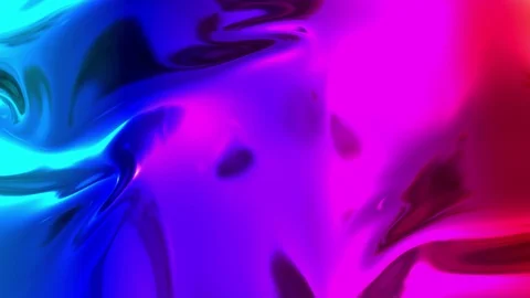 Animated rainbow metallic gradient in 4k. Abstract 3D of wavy cloth surface that Stock Footage 125898407