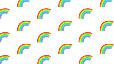 Animated rainbow pattern isolated on a white background Stock Footage 134416748