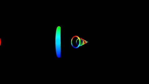 Animated Rainbow Rings Stock Footage 129142822