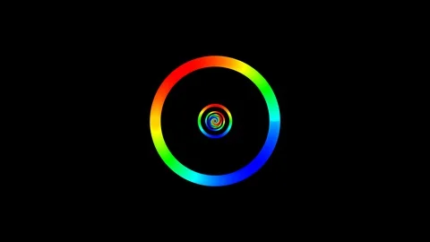 Animated Rainbow Rings Stock Footage 129142861