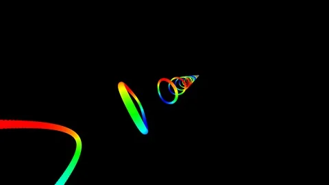 Animated Rainbow Rings Stock Footage 129143944