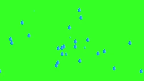Animated raindrops on a green background Stock Footage 340352768