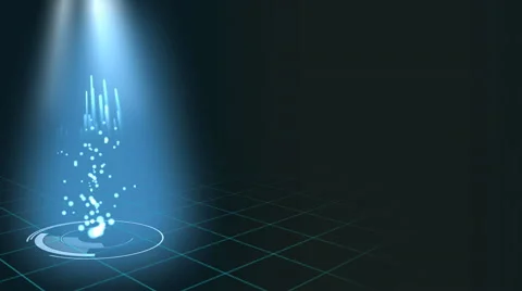 Animated rainfall under spot light on the stage surface Video stock 49681077