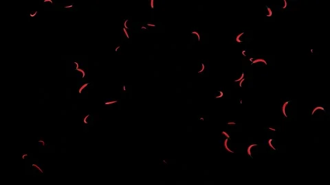 Animated raining red chilies on a black background and hundreds of chilies Video stock 248968864