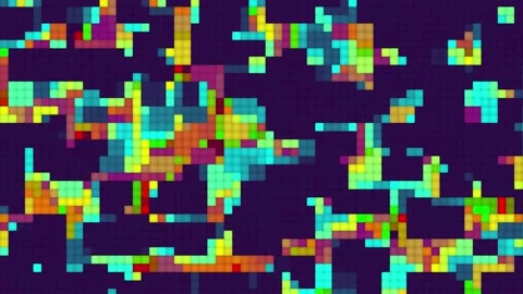 Animated Random Pixel Motion Background Stock Footage 163418110