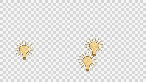 Animated randomly moving blinking yellow light bulbs. Stock Footage 276322920