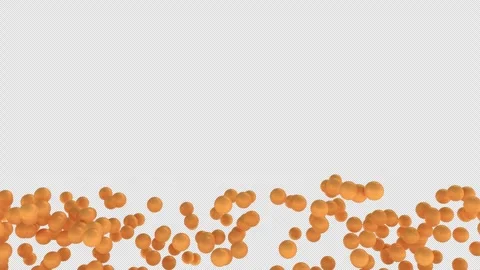 Animated rapidly exploding Ping-Pong balls - orange Stock Footage 267352382