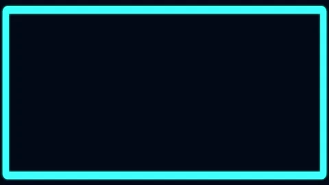 Animated rectangle border in turquoise on dark blue Stock Footage 273142943