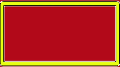 Animated rectangle border in yellow on red Stock Footage 273142942