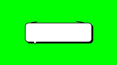 Animated Rectangular Chat Bubble on Green Screen 動画素材 347626231