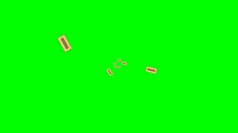 Animated Rectangular Frame Elements Floating on Green Screen Background. Stockbeeldmateriaal 333778533
