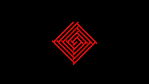 Animated rectangular spiral Stock Footage 247450556