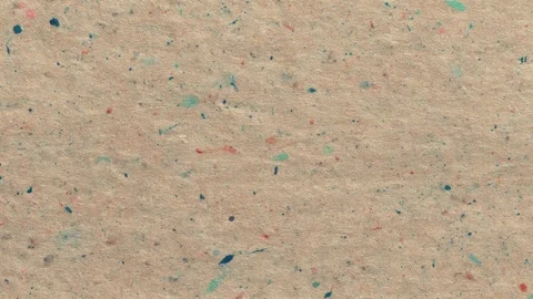 Animated Recycled Beige Paper Texture Background with Colorful Flecks Video stock 327906033