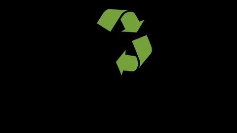 Animated recycling logo with "green" slogan - No Plastic Stock-Footage 106929885