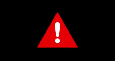 Animated red alert icon on green screen background. warning sign mark anima.. Video stock 330121501