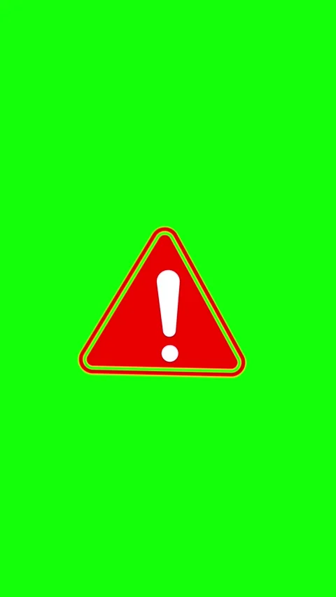 Animated red alert icon on vertical screen background in 4k Stock Footage 323315619