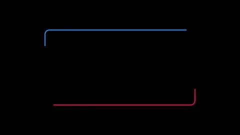 Animated Red and Blue Corner Frame Borders Stock Footage 341954565