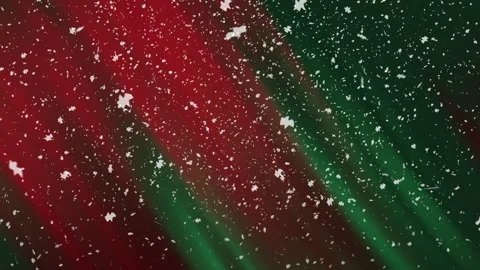 Animated Red and Green Gradient Snow Background Видео 335924961