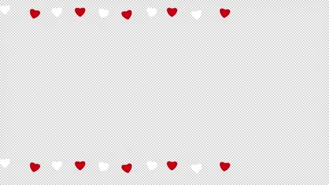 Animated red and white hearts. Stock Footage 261534440