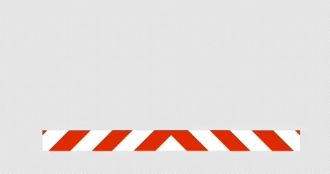 Animated red and white warning stripe in flat style, movement outward. Stock Footage 316524843