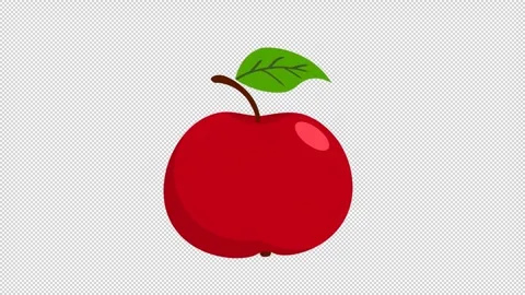 Animated red apple. Stock Footage 300176569