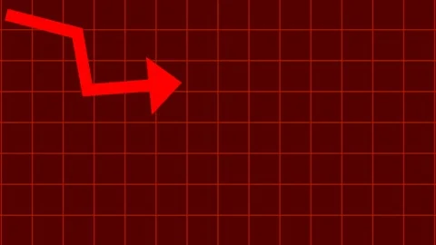 Animated Red Arrow Falling Stock Footage 311122077