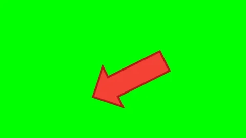 Animated red arrow on a green screen background. Stock Footage 316402640