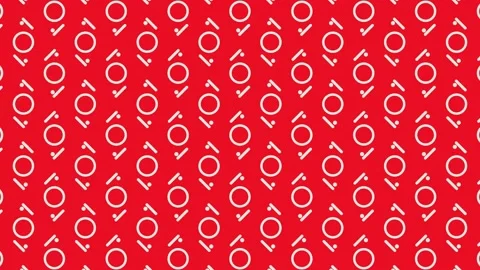 Animated Red Background with Changing White Geometric Shapes Stock Footage 335080775