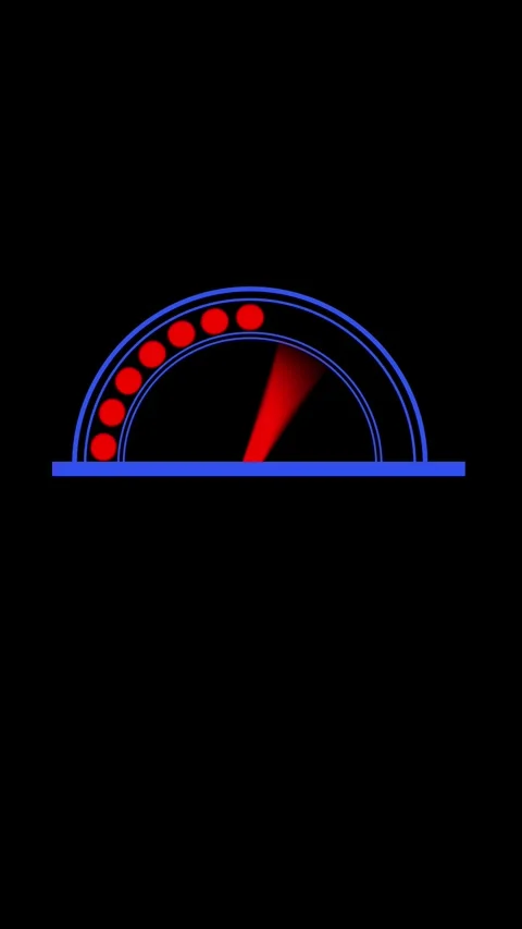 Animated red blue gauge vertical video digital interface loading bar energy.. Stock Footage 344285413