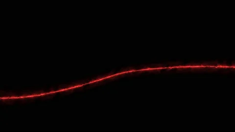 Animated red burning line across black screen Stock Footage 171966353